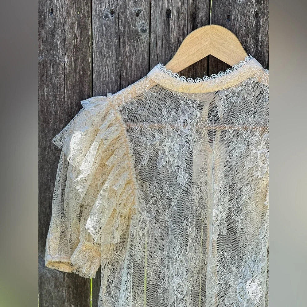 FREE PEOPLE SECRET ADMIRER LACE Top NWT